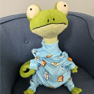 Spark Paws Breakfast Print Dog Fleece Pajamas | Soft Stretchy One-Piece | NWOT